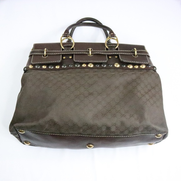GUCCI Vintage Fall 2008 Large Brown Travel Luggage Bag Top Handle - Picture 2 of 8